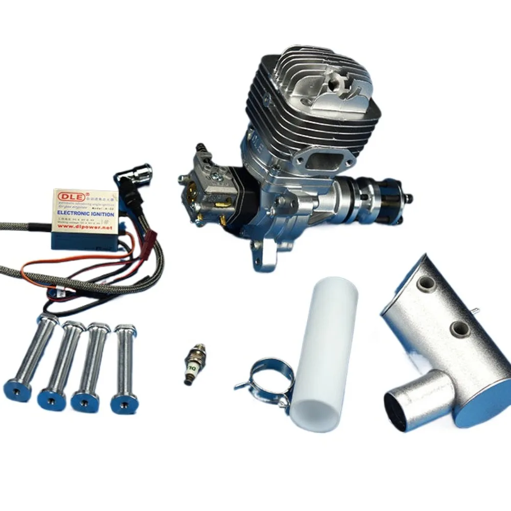 DLE61 61CC Displacement Model Aircraft Engine Single Cylinder Two Stroke Side Exhaust Natural Air Cooling Hand Start Engine