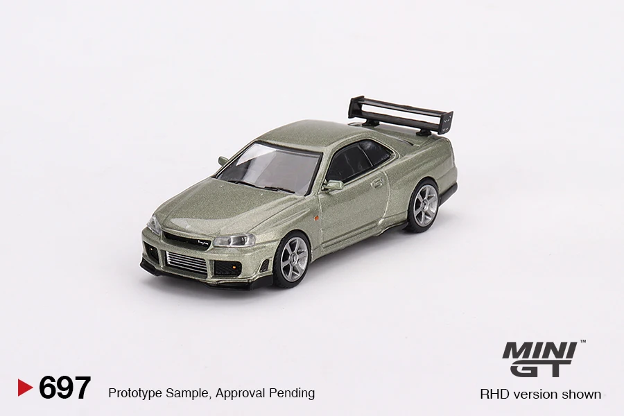 Minigt 1/64 nissan skyline GT-R (r34) tommykaira r-z millenium jade MGT00697-CH autos legierung druckguss metall modell kinderspiel zeug für jungen