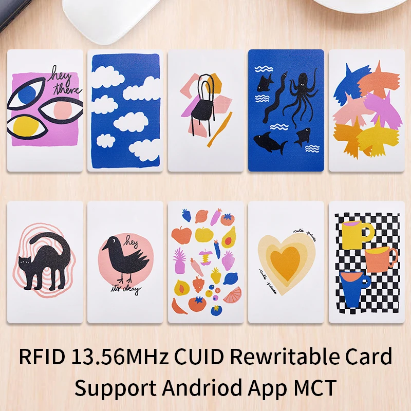 5pcs Cuid Card 13.56Mhz IC Cards Access Control NFC Smart Chip Badge 0 Block Writable CUID Card MF 1K S50 Rewritable Card