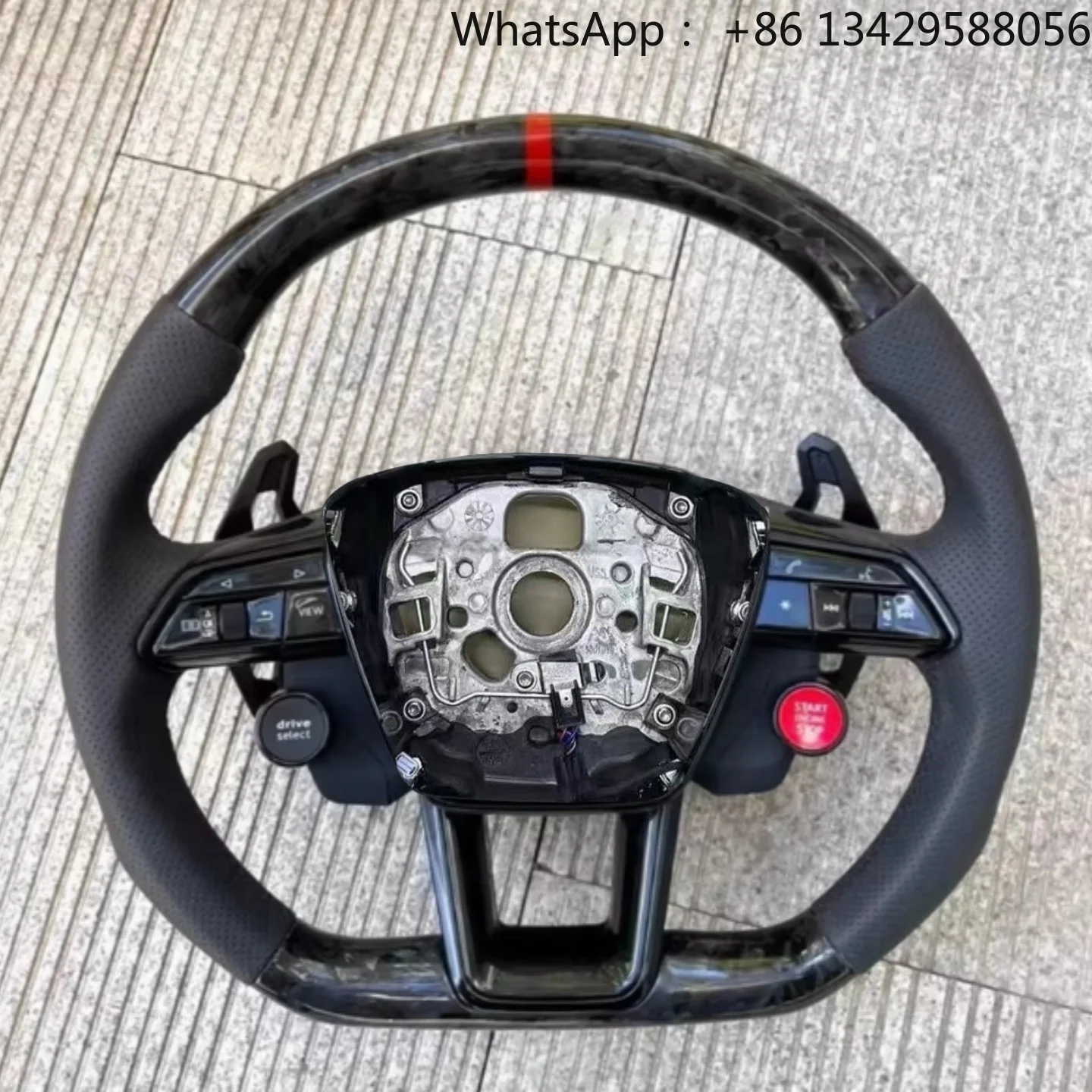Forged Carbon Fiber Steering Wheel Accessories for Audi A6 A7 A8 A3 A4 A5 B8 TT Q3 Q5 Q7 Q8 C6 C7 C8 RS7 Custom Steering Wheel