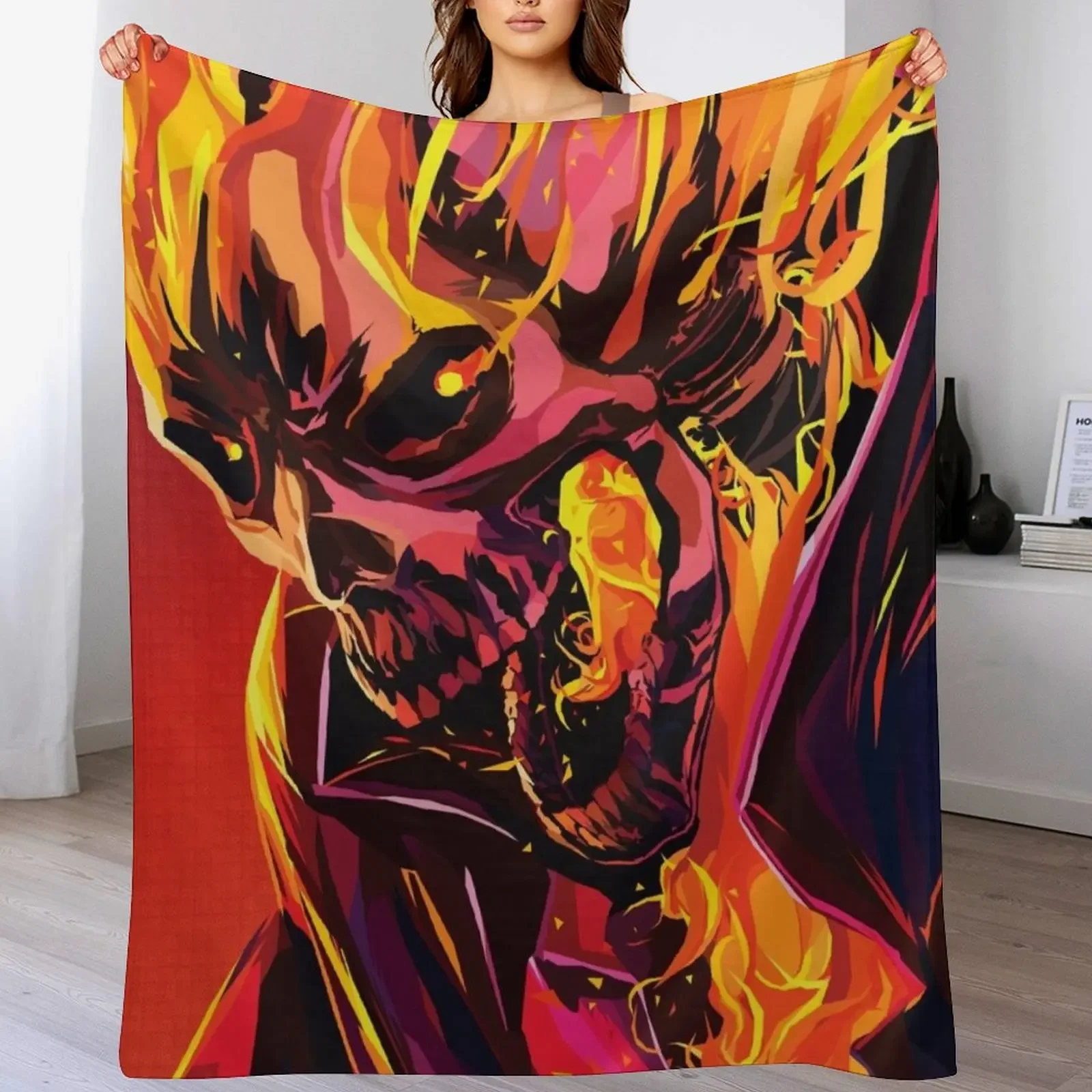 

Ghost Rider Throw Blanket Bed covers valentine gift ideas Blankets Sofas Of Decoration for sofa Blankets