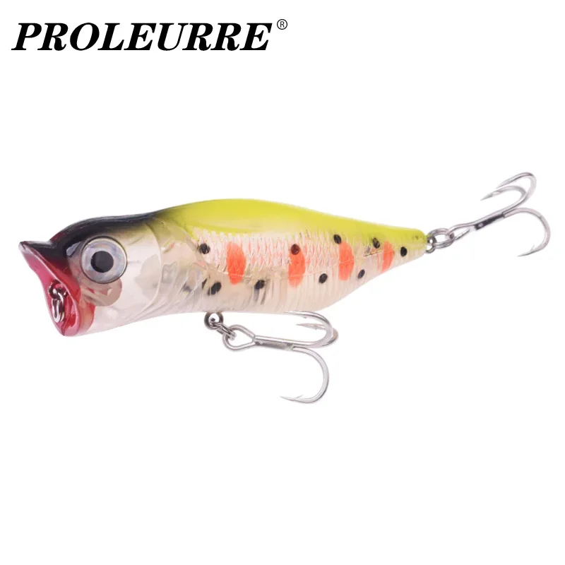 

1 Pc Topwater Fishing Lures 9cm 17g Big Popper Bait Artificial Plastic Hard Bait Wobblers Fishing Tackle with 6# Treble Hooks