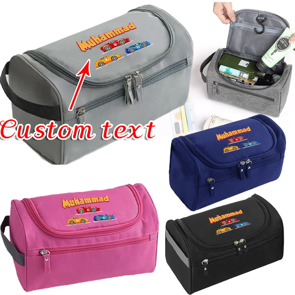 Personalized Customization Name Makeup Bag Toiletries Business Portable Storage Bag Hanging Waterproof Toiletries Bag