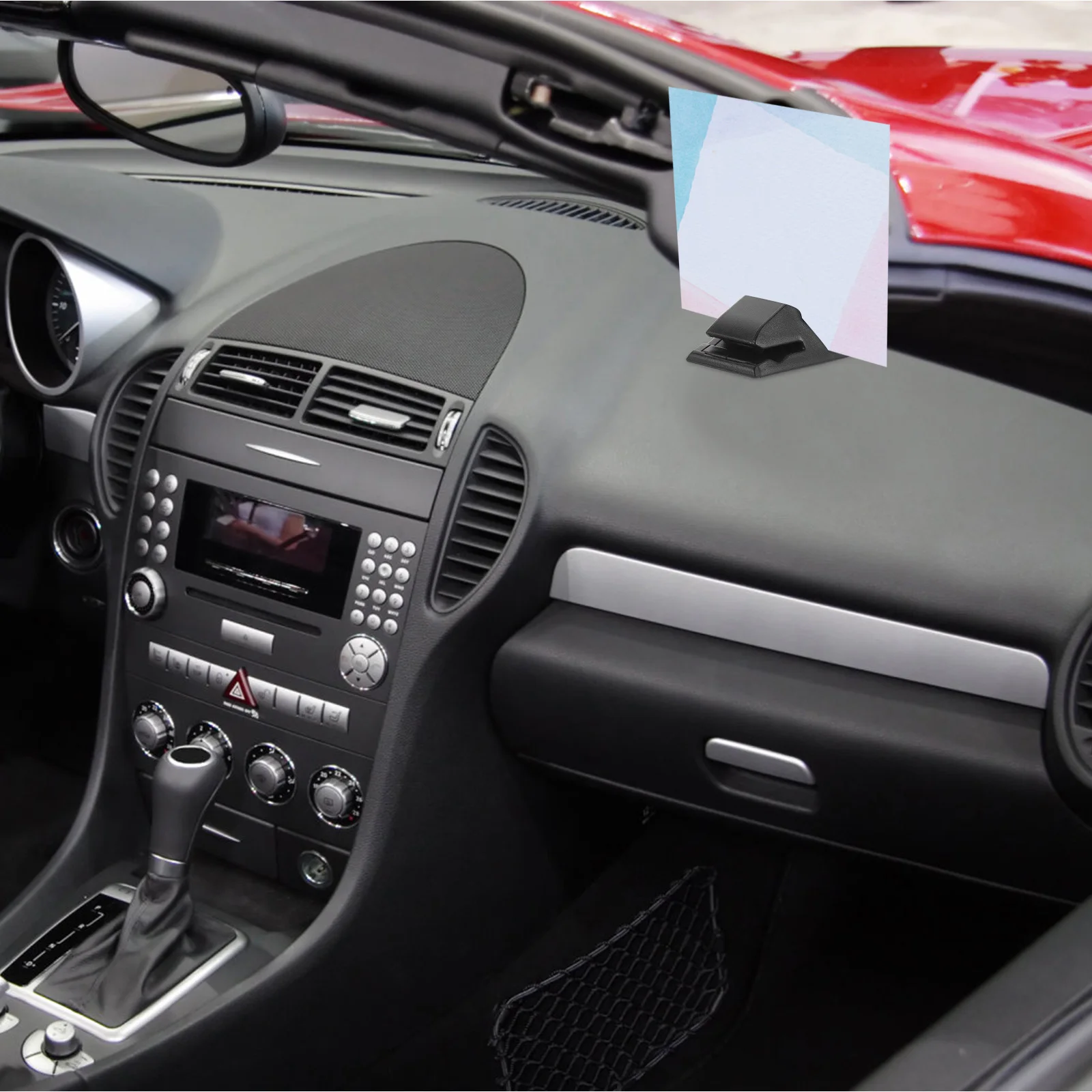 

Note Clip Card Storage Auto Windshield Ticket Holder Water Proof Black Window Document Holders