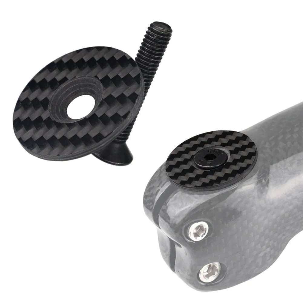 Bike Headset Stem Cap Cover  Carbon Fiber Material  1 1/8 31 8MM  MTB Road  Protect Your Handlebar Headset or Suspension Forks