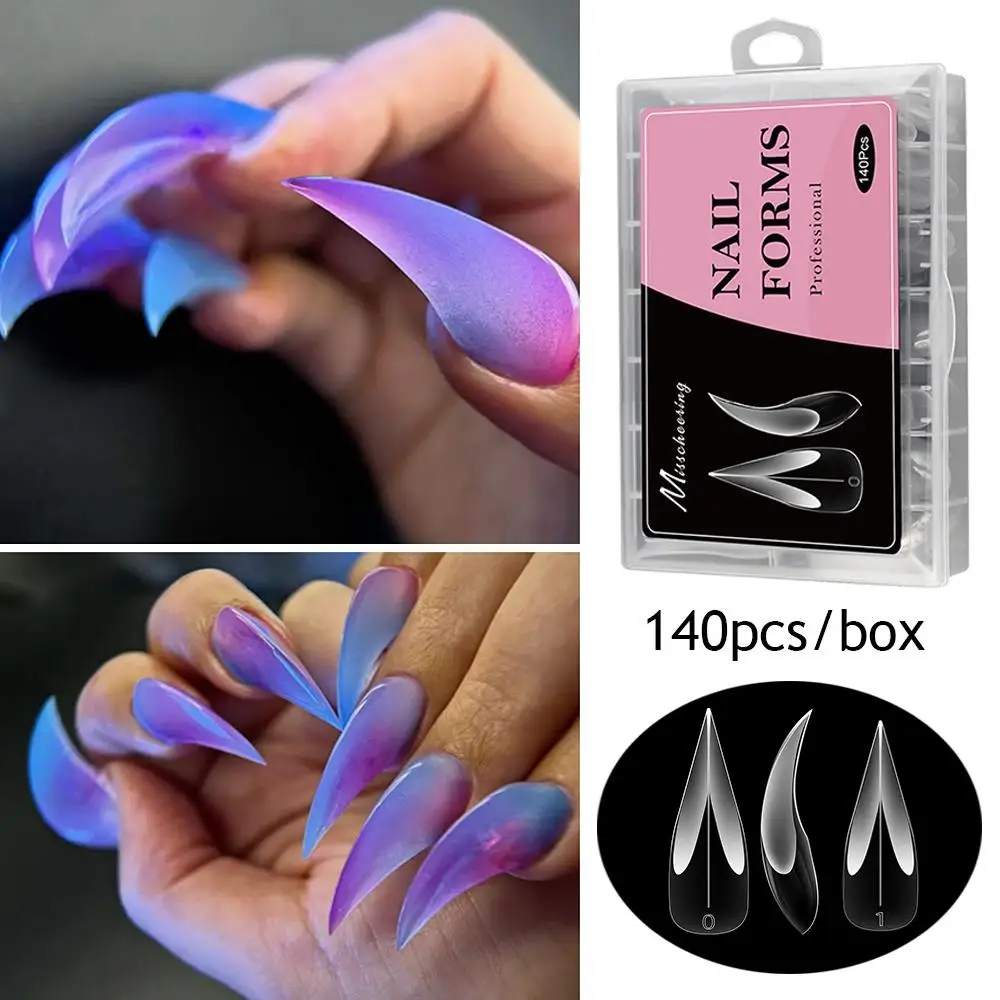 Moldes para uñas con garra de dragón 3D, Stiletto curvo, uñas postizas, extensión de uñas naturales, herramienta de manicura, molde de cubierta completa acrílica