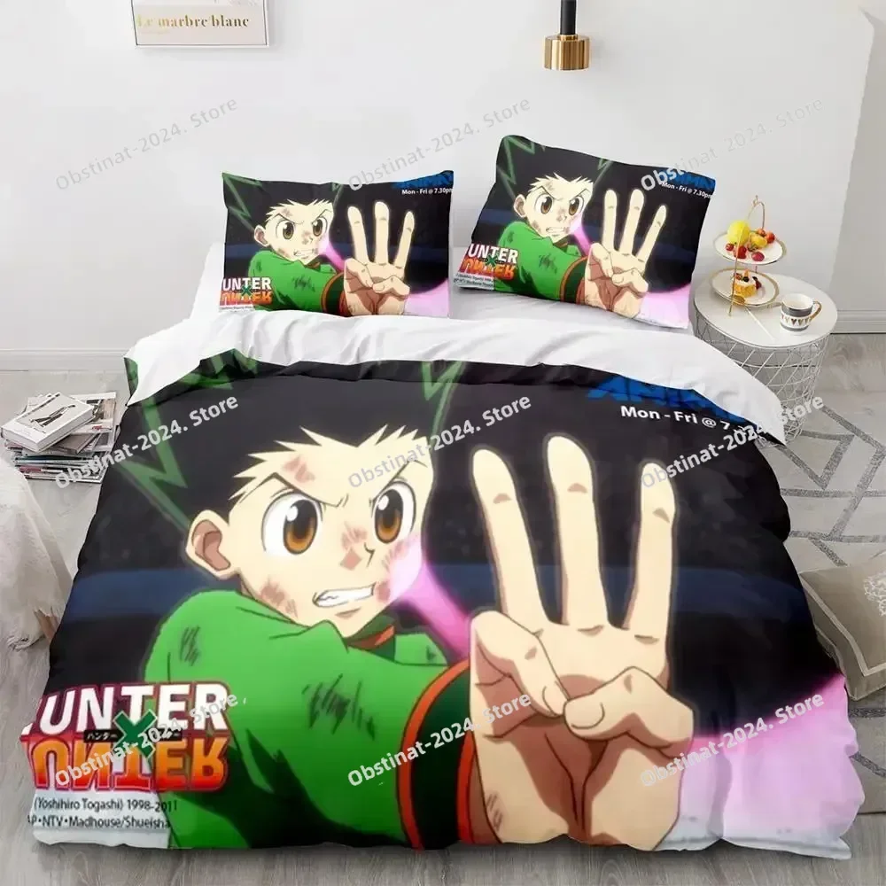 New Fashion HUNTER×HUNTER Bedding Set Single Twin Full Queen King Size Bed Set Adult Kid Bedroom Duvet cover Sets 3D Print Anime
