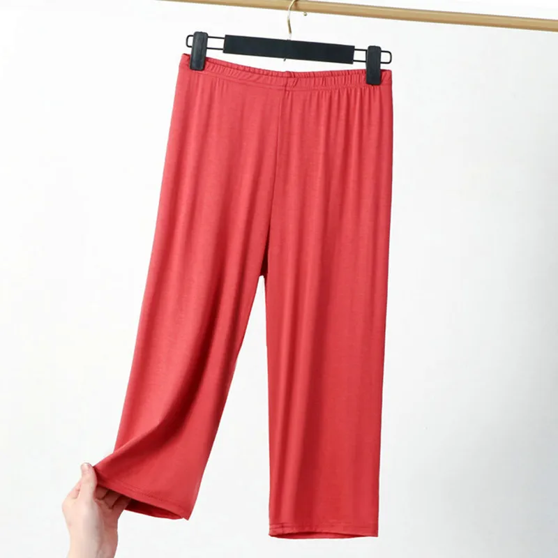 Plus Size Thin Summer Pajama Pants For Women Pantalones Soft Comfort Sleepwear Pyjama Pant Female Home Wear Capri Trousers 8XL