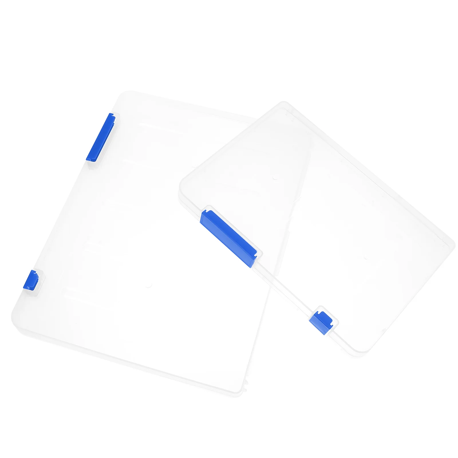 2 Pcs 파일 보관함 문서 케이스 데스크탑 노트 주최자 Office Taste Magazine 다목적 컨테이너 Pp Transparent