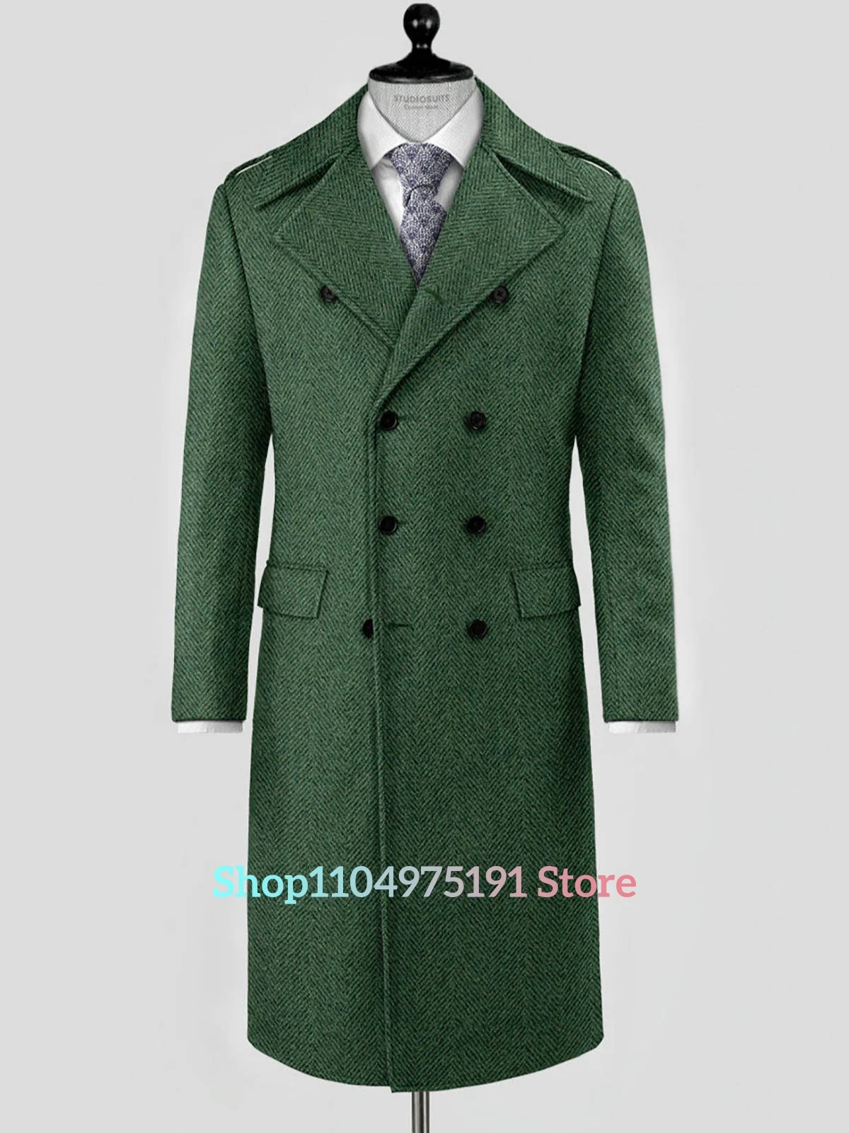 معطف واق من المطر للرجال على الطراز البريطاني للخريف والشتاء الأوروبي والأمريكي؛ زي مسرح رجالي عالي الجودة. بدلات زفاف