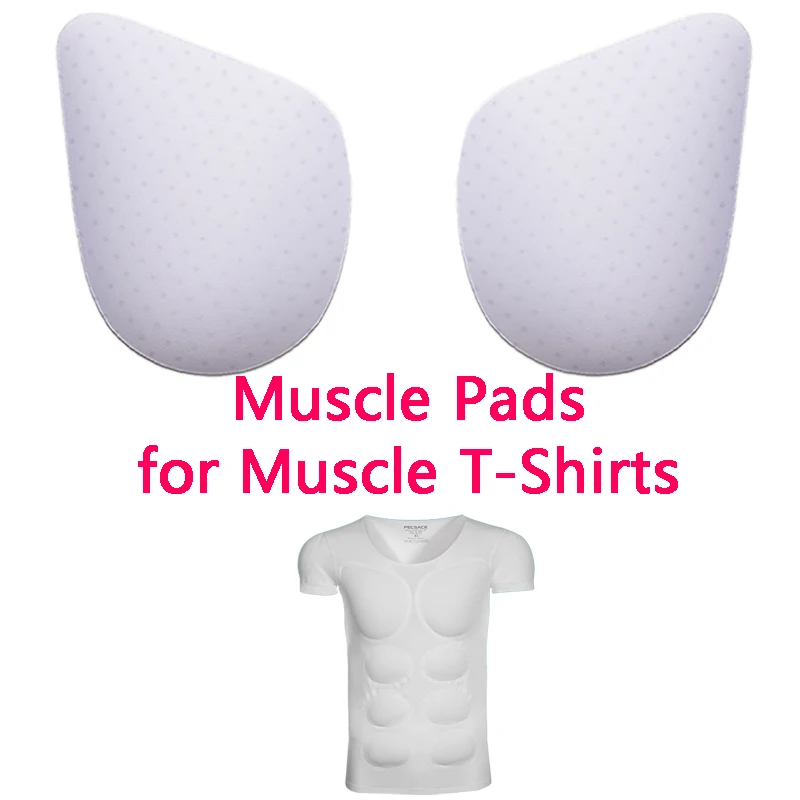 3D Sponge Pads for Fake Muscle T-Shirt Man Cosplay Arm Chest Accessories Party Body Shaper Invisible Corset Top Pad Undershirts