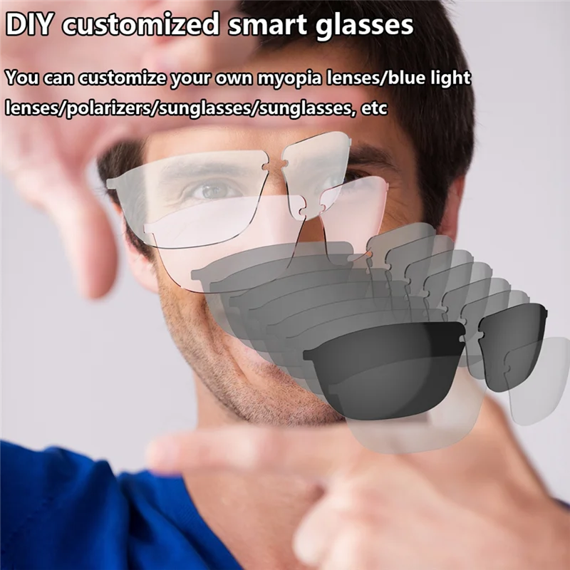 Okulary Bluetooth A37T-Smart z Asystentem Głosowym, Odtwarzaniem Muzyki, Inteligentne Okulary Sportowe z Polaryzacją