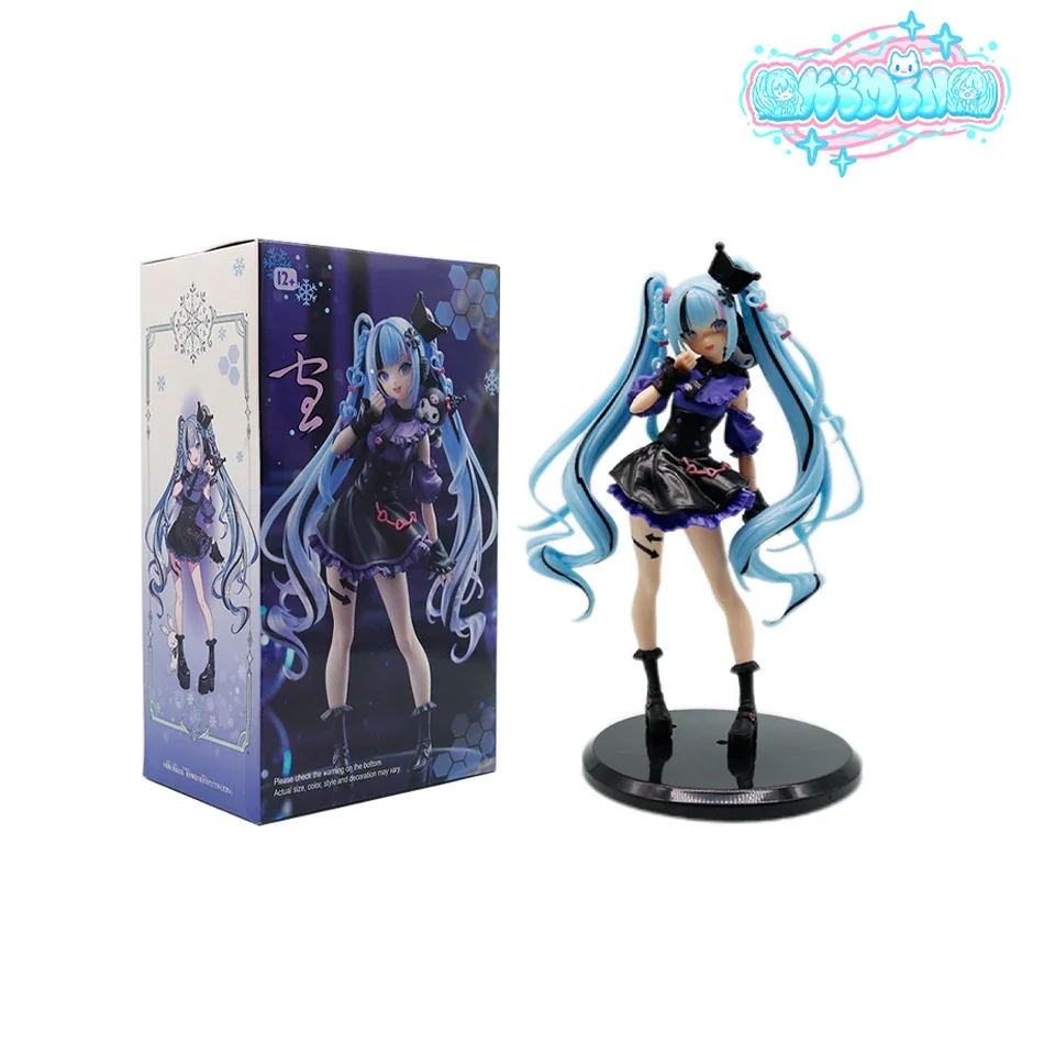 Anime Hatsune Miku 22CM Kuromi Hatsune Actionfigur Modell Spielzeug Niedliche Actionfigur PVC Sammlerstück Desktop-Accessoires Geschenke Spielzeug – Detail 3