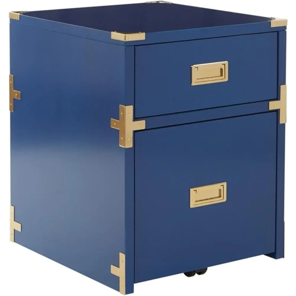 

2 Drawer File Cabinet in Lapis Blue Fully Assembled