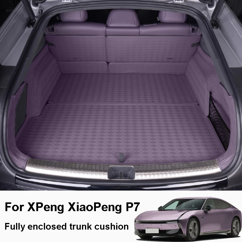 

Для XPeng P7 2025-2026: Кожаная накладка на багажник из кожи Nappa, полностью облегающая и защищающая, аксессуар для интерьера автомобиля