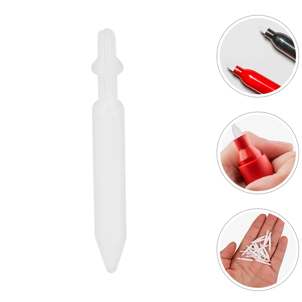 

50Pcs Acrylic Marker Pen Replacement Nibs Nylon Tips for Artists Drawing Writing Marking Paint Refills Marker Refill