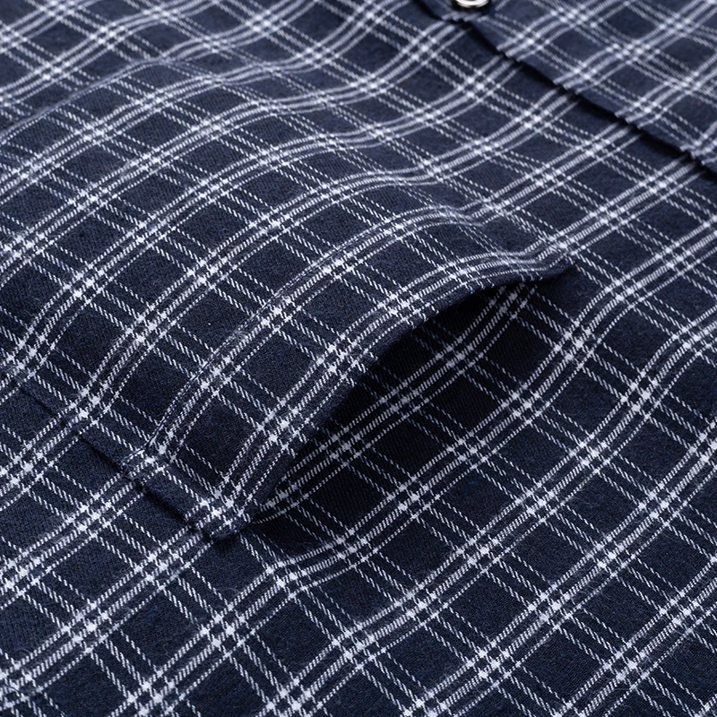 남성용 겨울 플란넬 셔츠, 중년 아빠를 위한 루즈핏 두꺼운 양털 안감 체크무늬 셔츠, 따뜻하고 튼튼한 겨울 의류