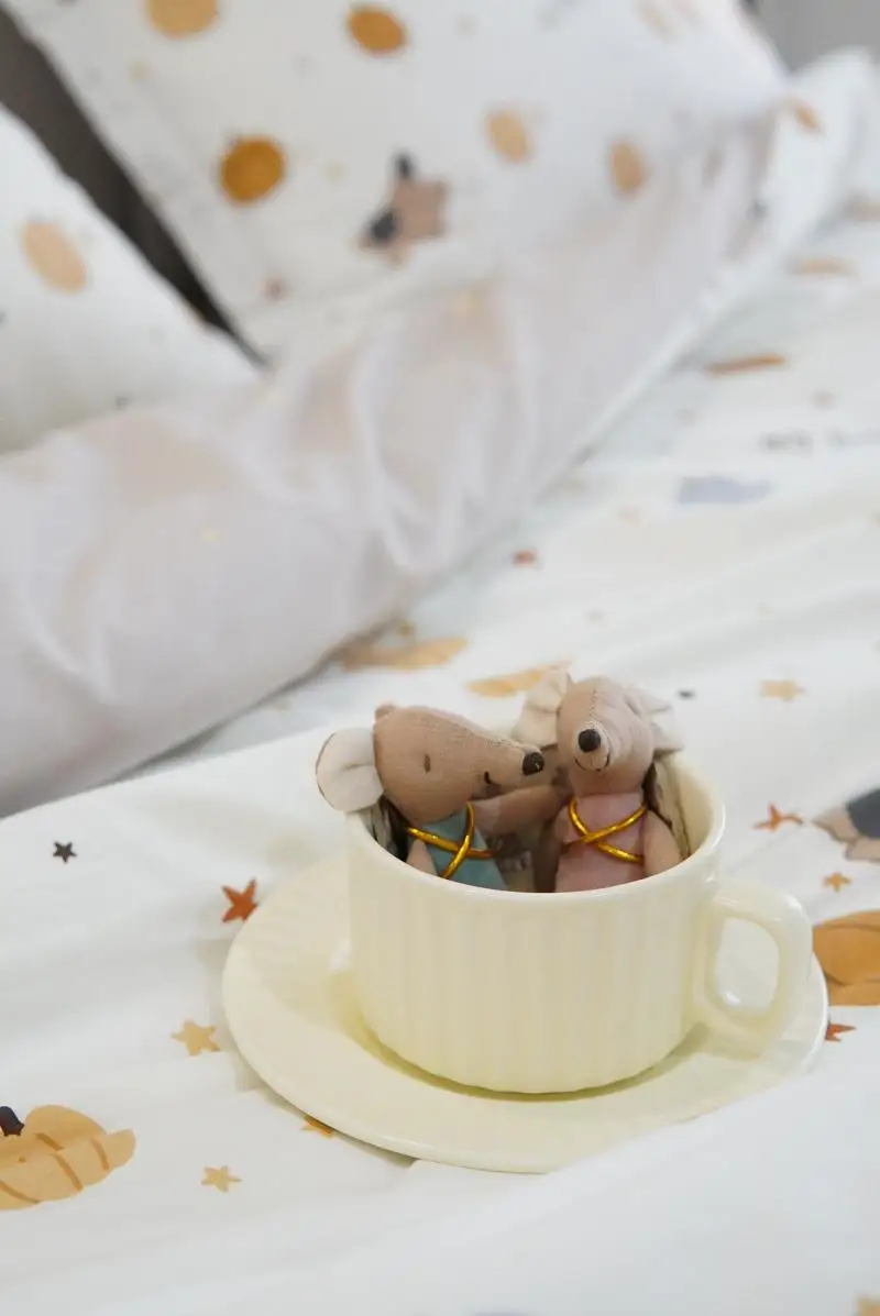 Dänische Stoff-Mauspuppe Niedliche Engelsflügel-Mauspuppe Sternzeichen-Geschenk Stoffpuppe Dekoartikel – Detail 7