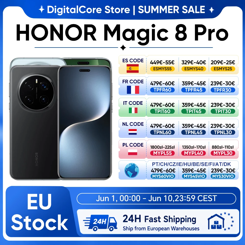NUEVO Teléfono Inteligente HONOR Magic7 Pro 5G 2025, Snapdragon 8 Elite, Pantalla LTPO de 6.8'' y 120Hz, Carga de 100W, Versión Global HONOR Magic 7 Pro