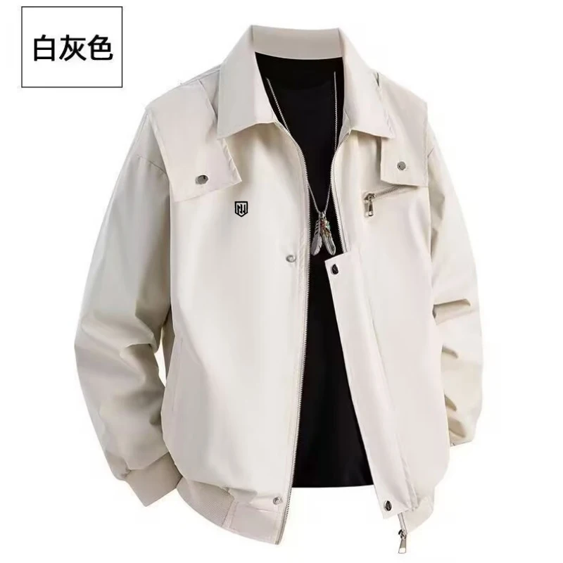 

Весна и осень 2025: Мужская куртка для гольфа с принтом на молнии, уличное мужское пальто, куртка в спортивном стиле с открытой молнией