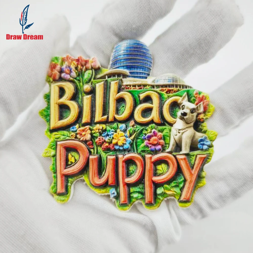 Imán para nevera del Bilbao, colección de recuerdos de viajes por el mundo, adecuado para decoración del hogar y la oficina, imán magnético exclusivo personalizado para nevera, decoración del hogar, cocina, habitación, oficina, regalo artesanal para el hogar, recuerdo de vacaciones, pequeño regalo exquisito