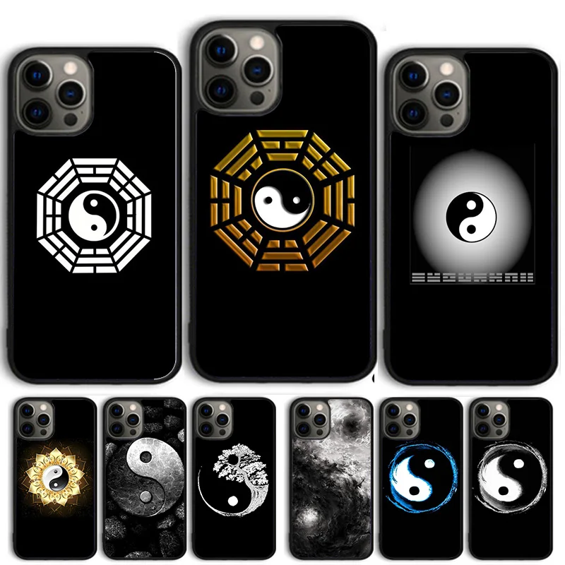 Eight Diagrams Taiji Yin Yang Phone Case For iPhone 14 15 16 13 12 Mini Max Cover For Apple 11 Pro Max 8 7 Plus SE2020 Coque