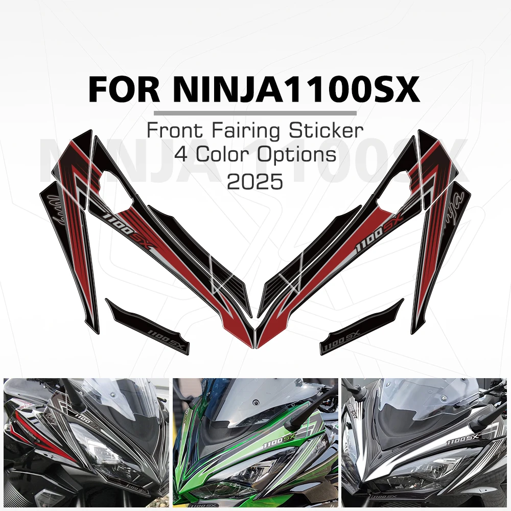 For KAWASAKI Ninja 1100sx NINJA1100SX 2025 Motorcycle 3D Gel Front Fairing Protector Paint Protection Decal Sticker Kit