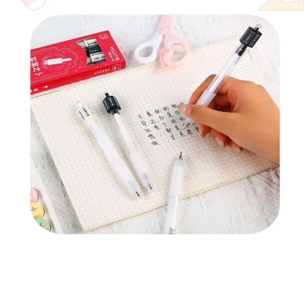 4PCS Press Rotating Answer Pen Dining Options Capybara Rotating Choose Pen Writing Novelty Ballpoint Gel Pen