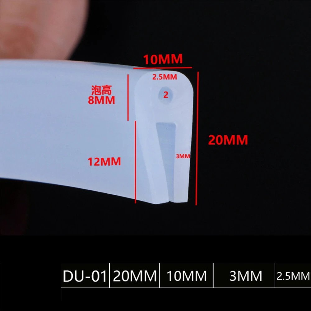 U Type Silicone Door Edge Guard Rubber Sealing Strip Hardwearing Car Ship Dustproof Trim Soundproofing Sealings Parts 1Meter