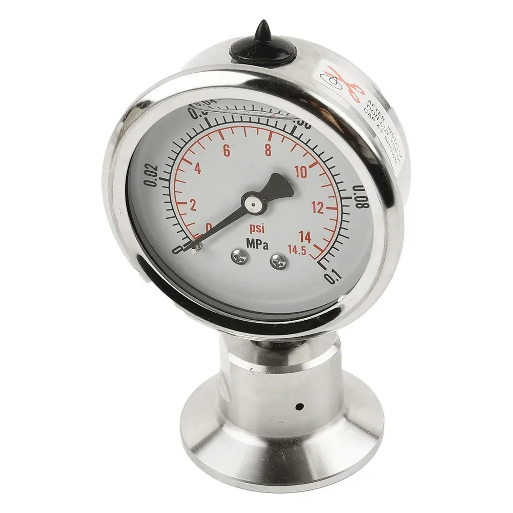 0-0.1MPa YTP60 Sanitary Diaphragm Pressure Gauge Manometer 50.5mm OD Tri Clamp Membrane Pressure Gauge Diaphragm Gauge