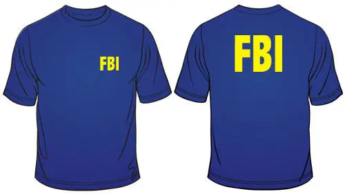 FBI Mens T Shirt Federal Bureau Of Investigation Novelty Regular Fit Cotton tee