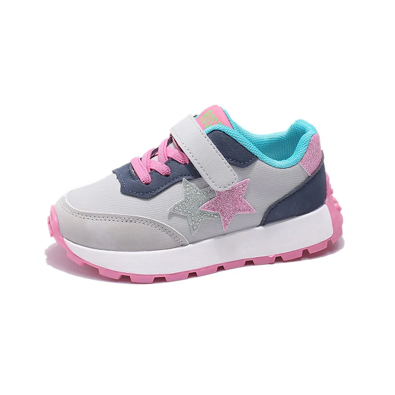 Zapatillas de correr de cuero PU para niños y niñas, zapatos deportivos de moda, informales, talla 26-37, primavera y verano, novedad