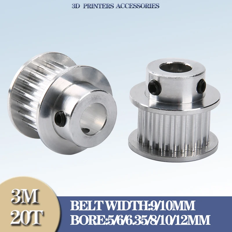 Poulie synaville HTD3M 20 T, alésage 3m BF 5/6/6.35/8/10/12mm largeur de courroie 10/15mm 3M, poulie à courroie 20 dents