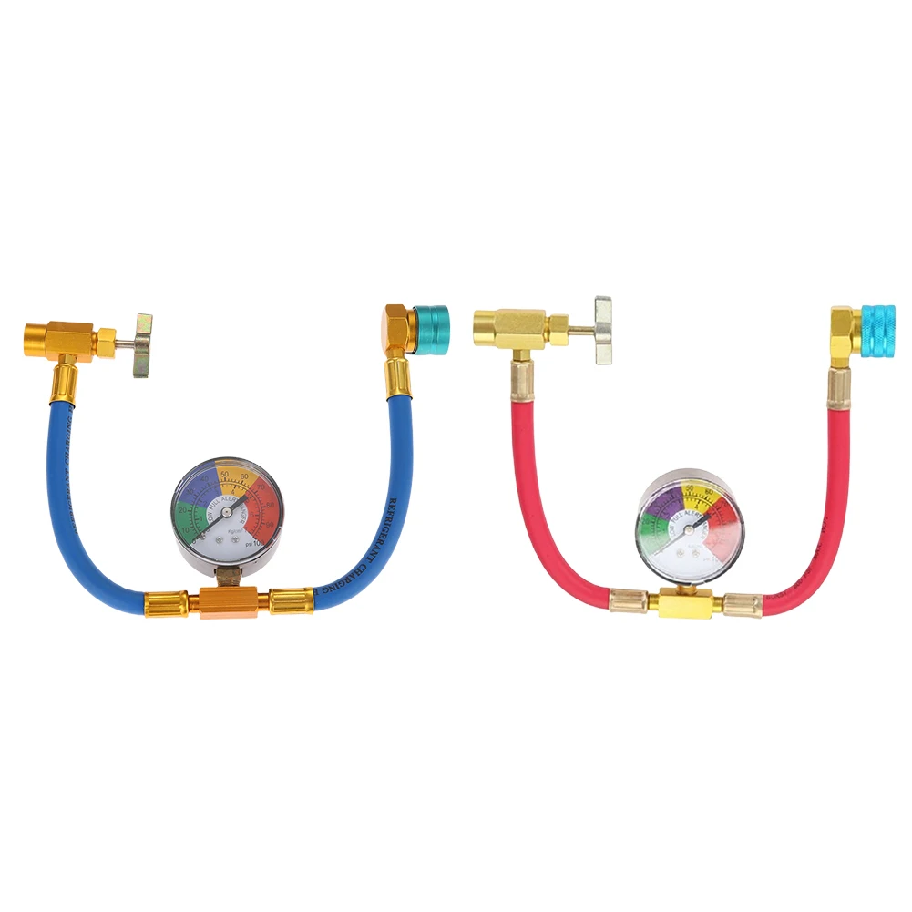 R1234YF Air Conditioner Gas Cooler with 1/2 Inch ACME LH Refrigerant Charging Hose Refrigerant Gas Refill for Car Automobile