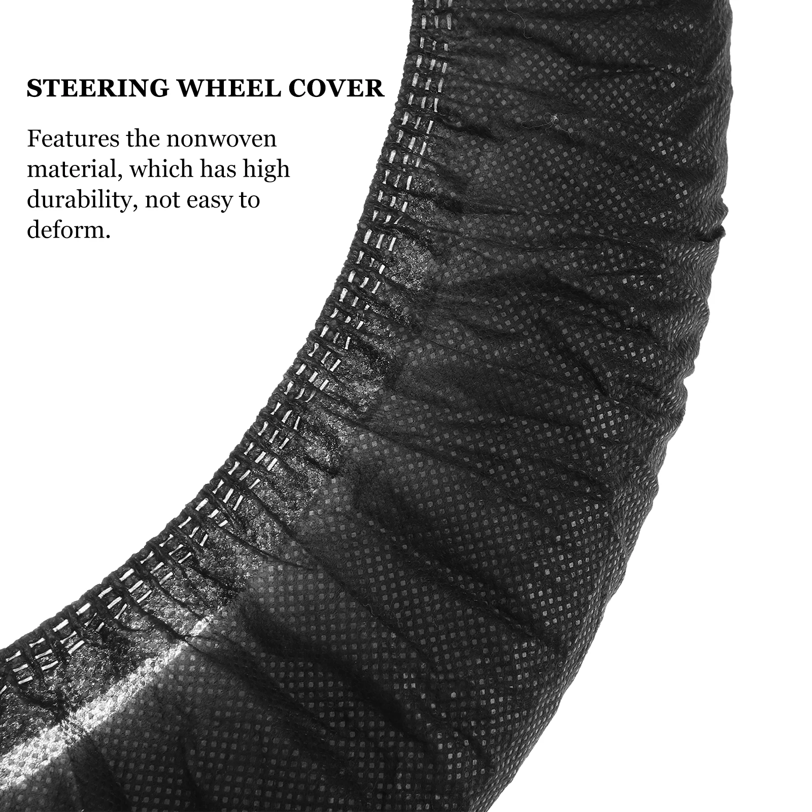 

50pcs Nonwoven Steering Wheel Cover Universal Vehicle Protector Wrap Black Car Supplies Accessories