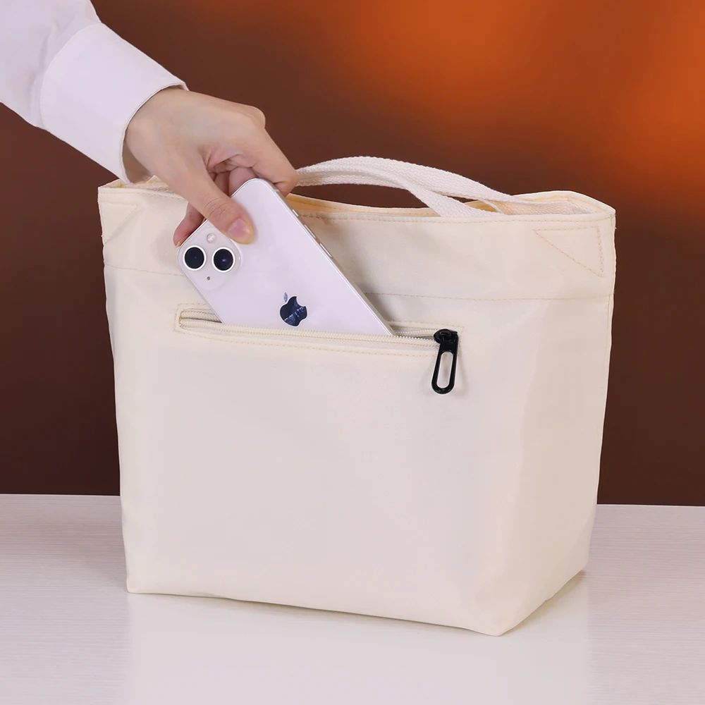 حقيبة حرارية محمولة بسيطة للنساء معزولة لصندوق الغداء مقاومة للماء للمكتب حقيبة تبريد الطعام حقيبة الغداء حقيبة بينتو