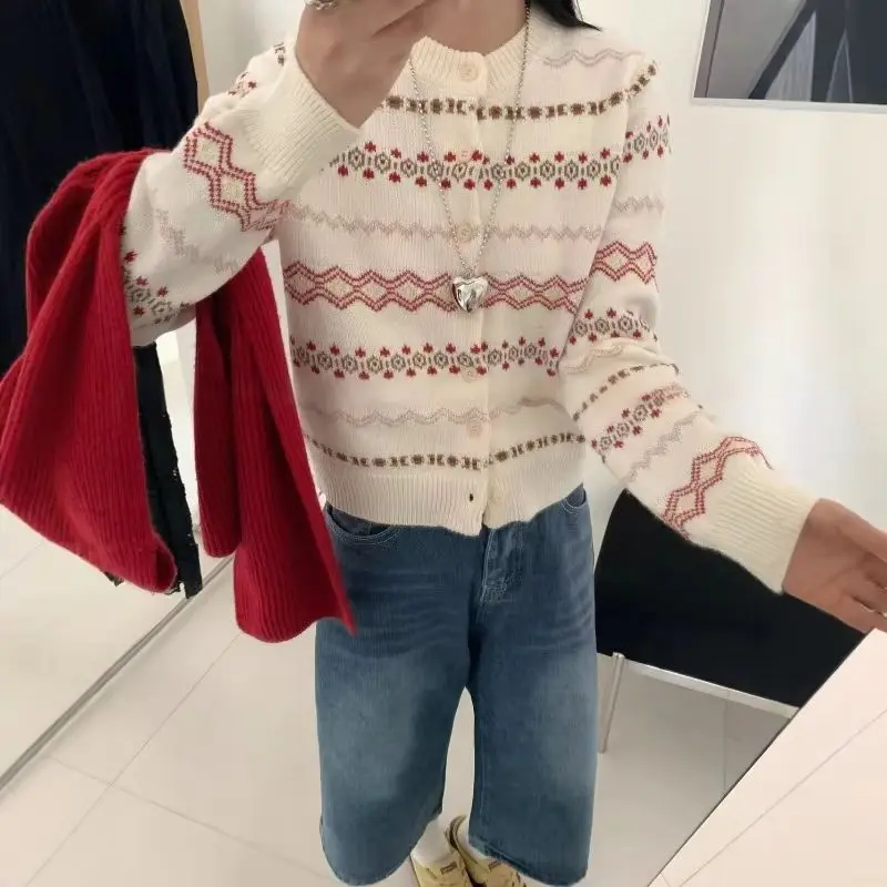 

YYAHAHAS Fashionable New Sweater Jacket Women's Autumn and Winter Slimming Cardigan Lazy Versatile Knitted Sweater