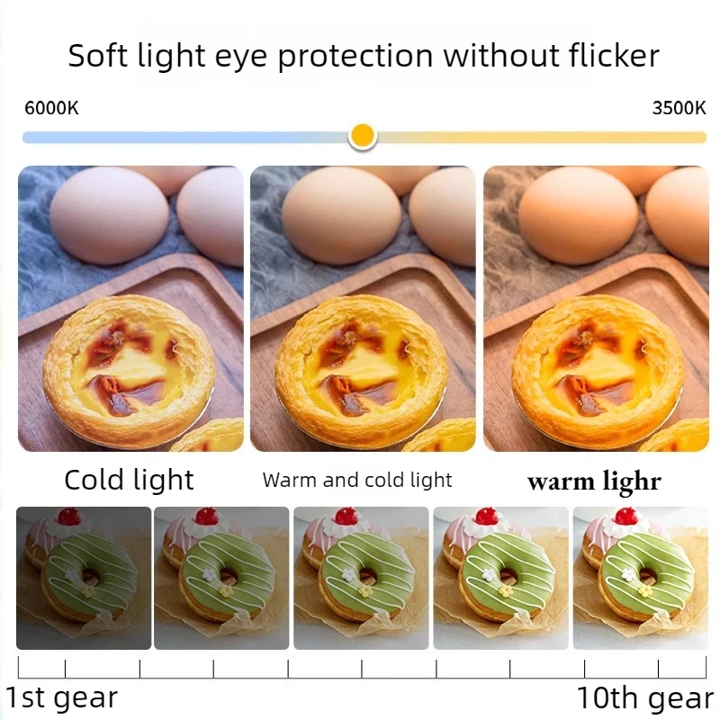 Indoor Outdoor Photography Fill Light Multi Color Soft Portable Handheld Lamp For Food Dishes Shooting