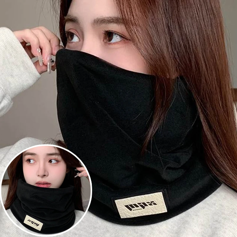 Fashion Soft Knitted Neck Warmer Sport Scarf Women Men Face Cover Winter Skating Running Warm Scarves Thick Cold-proof Collar