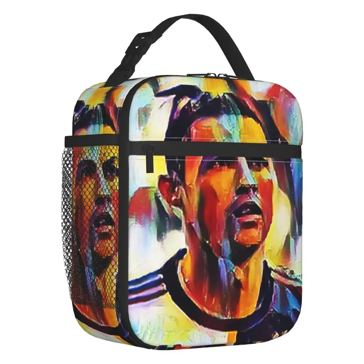 Custom CR7 Ronaldos Football Lunch Bag Men Women Cooler Warm Insulated Lunch Box for Adult Office lunch box bag