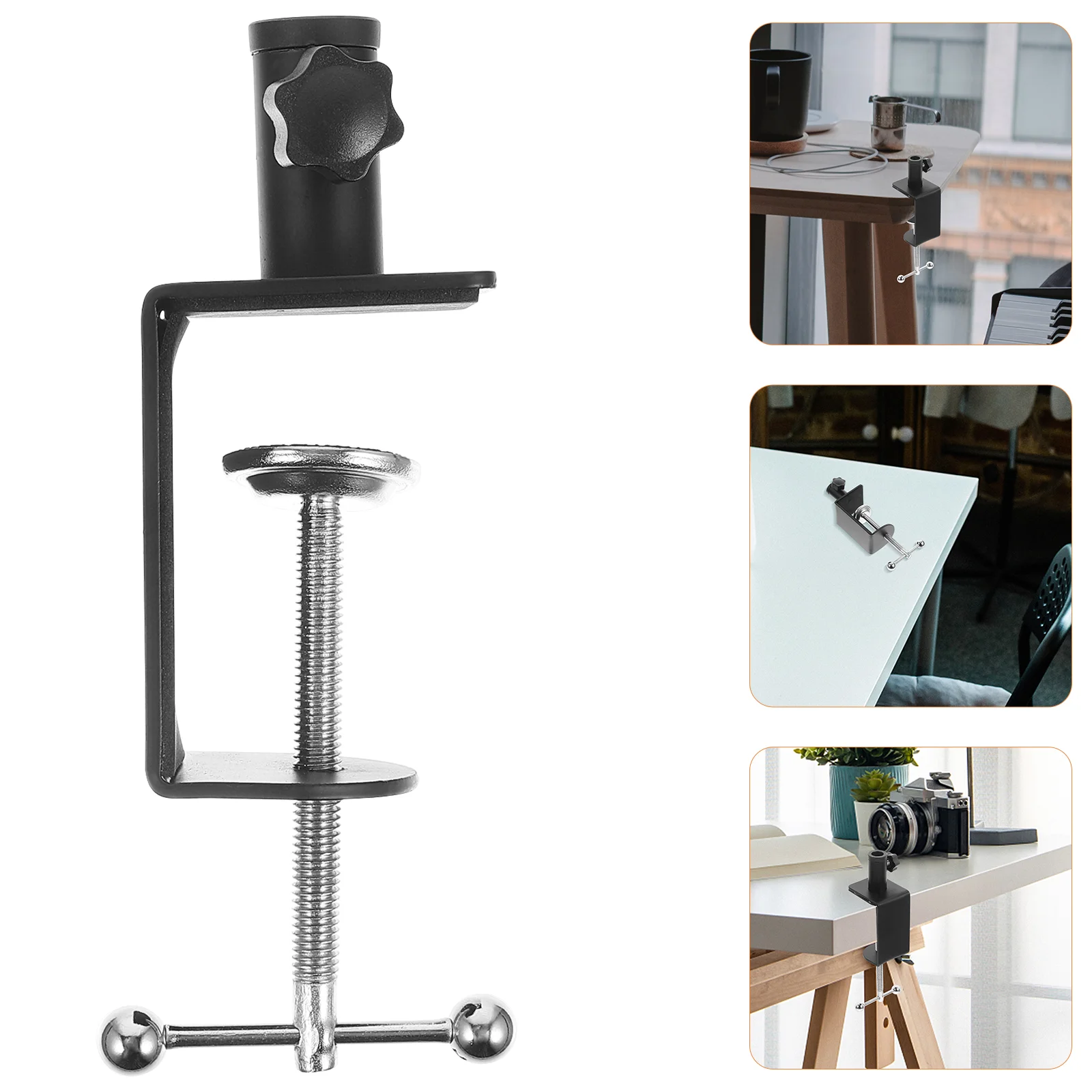 Desktop Fixing Bracket Durable Table Mount Clamp C-shape Retaining Clips Stand Heavy Duty Mounting Plastic Boom Mic