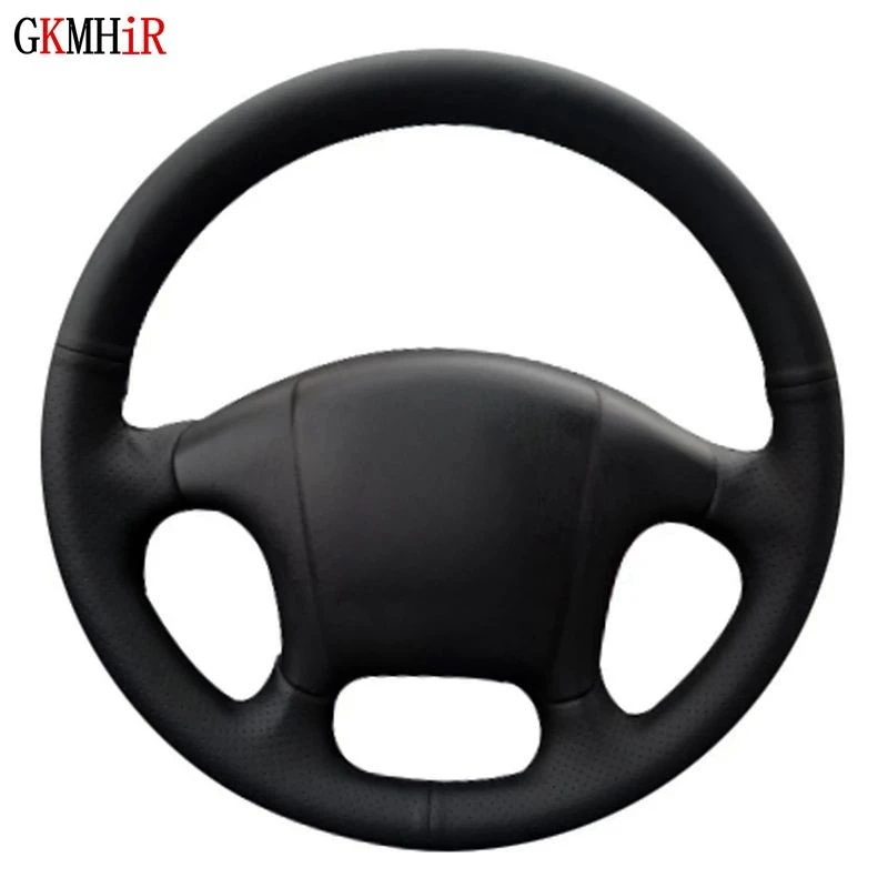 Hand-stitched Black Artificial Leather Car Steering Wheel Cover For Hyundai Sonata 1999 2000 2001 2002 2003 2004 2005