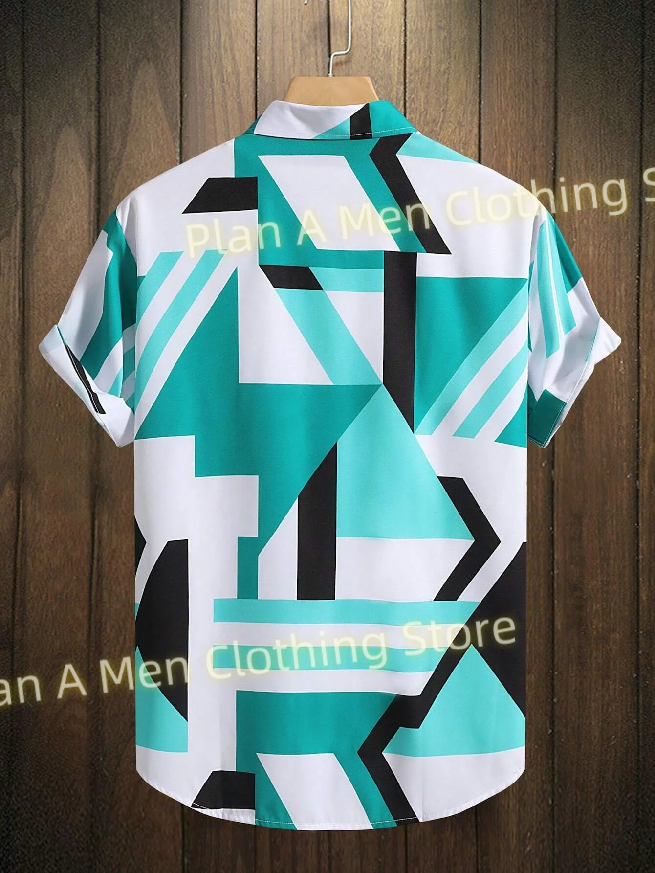 Men's Shirt Geometric Color Blocks Short Sleeve Shirt Summer Hawaiian Shirt Fashion  Men's Clothing oversize Casual Shirts