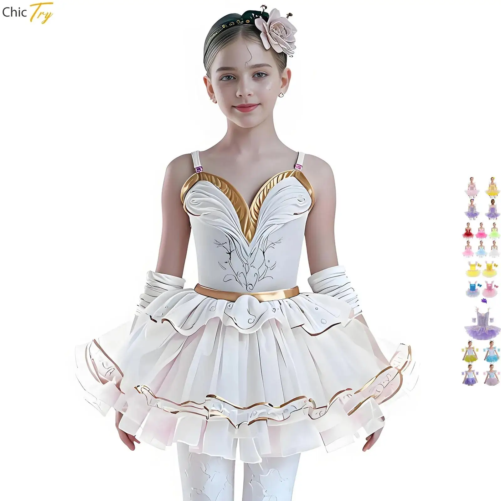 Sommer Mädchen Ballett Tanz Trikot Kleid Kind Ballerina Schwanensee Leistung Kostüm Pailletten Tutu Kleider Prinzessin Mädchen Vestidos