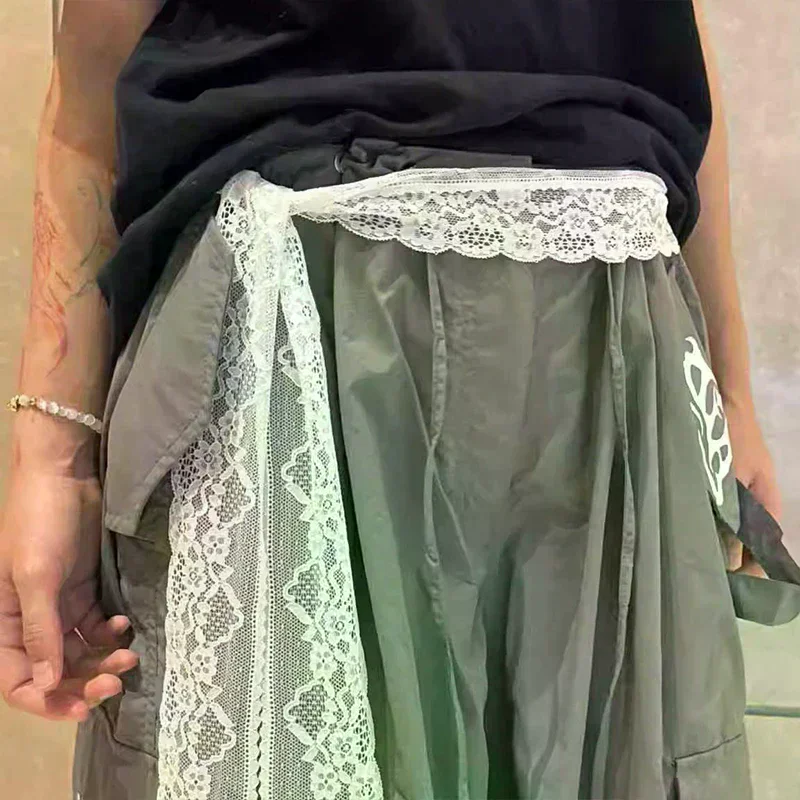 French Retro Lace Belt Korean Casual Long Lace Scarf Summer Sweet Accessories