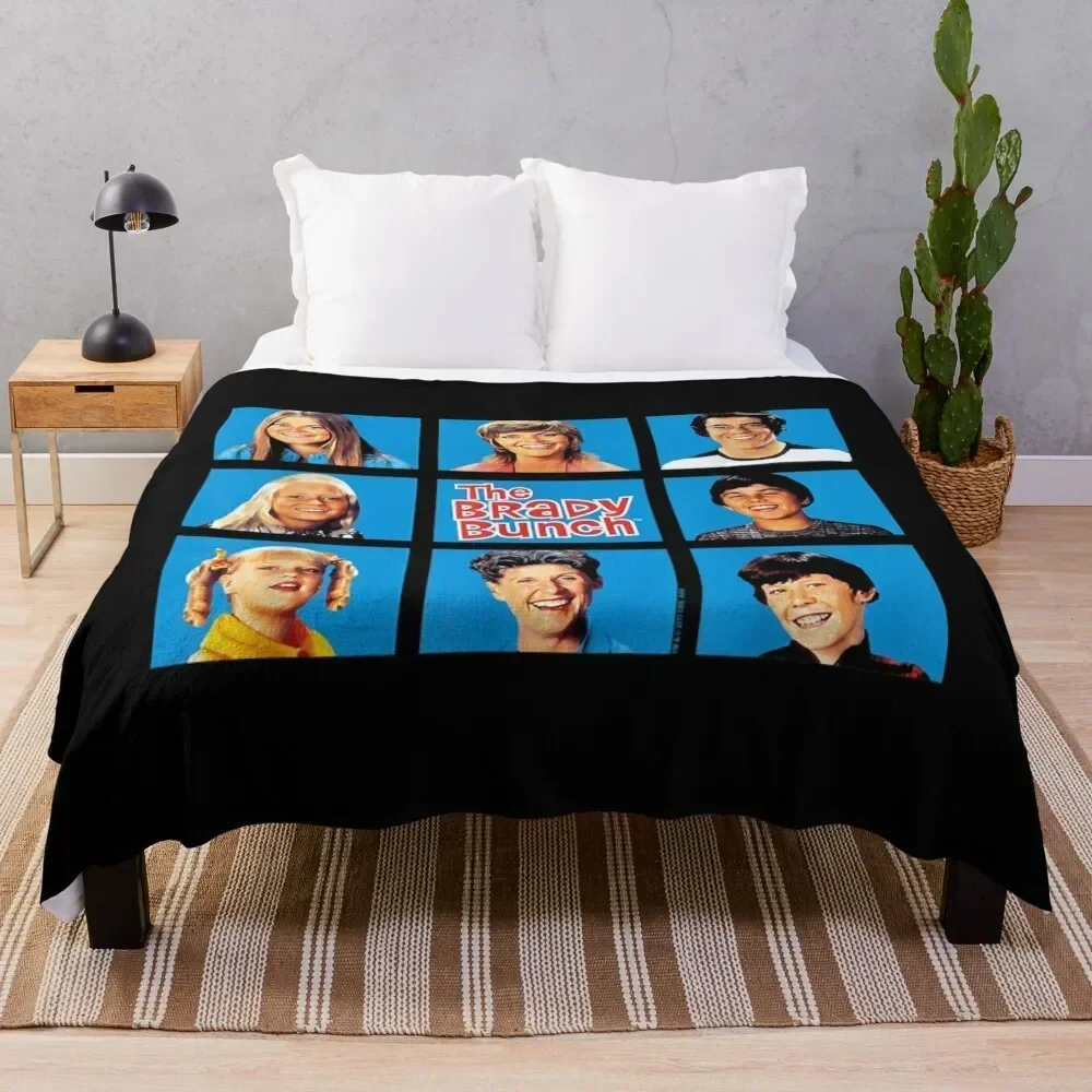 

Brady Bunch Framed Throw Blanket Summer Cool Breathable Blanket for Sleeping