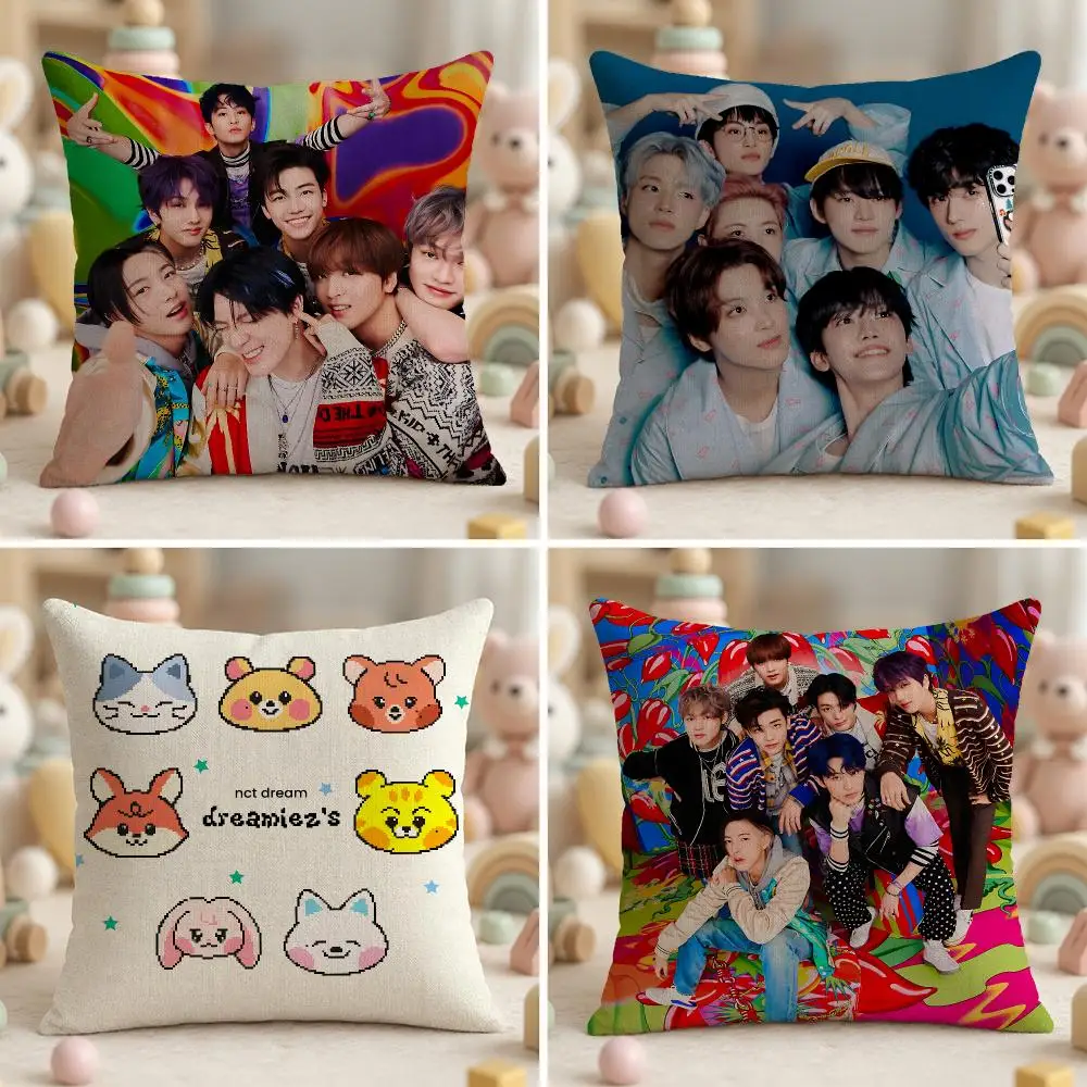 Popular Group N-NCT DREAMS Cushion Cover Ultra Soft Throw Pillow Cover Skin Friendly for Sofa Bed Home Decor Gift
