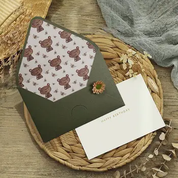 아보카도 그린 비즈니스 자체 도장 표준 봉투, 특수 종이 재료 봉투, 장식 유화 봉투 