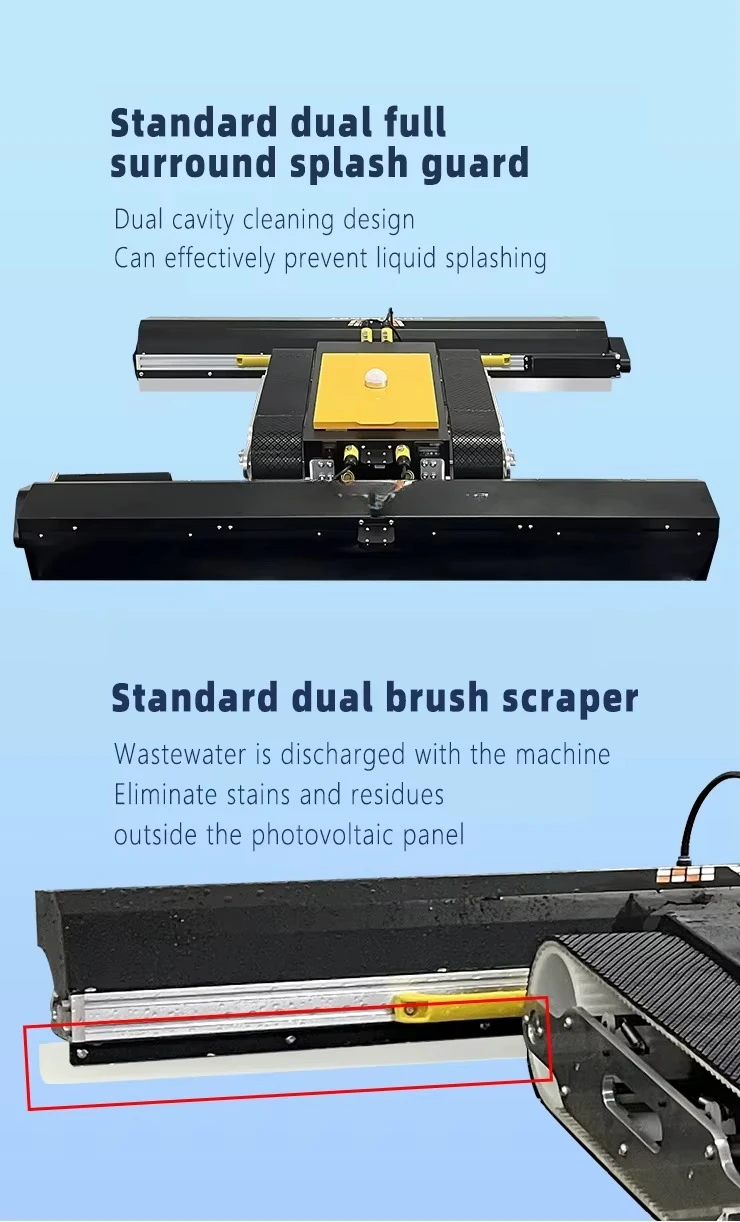 Dual- Brush Remote Control PV Cleaning Robot Operated Washing Machine Remove Bird Droppings For Rooftop And Ground Solar Panels