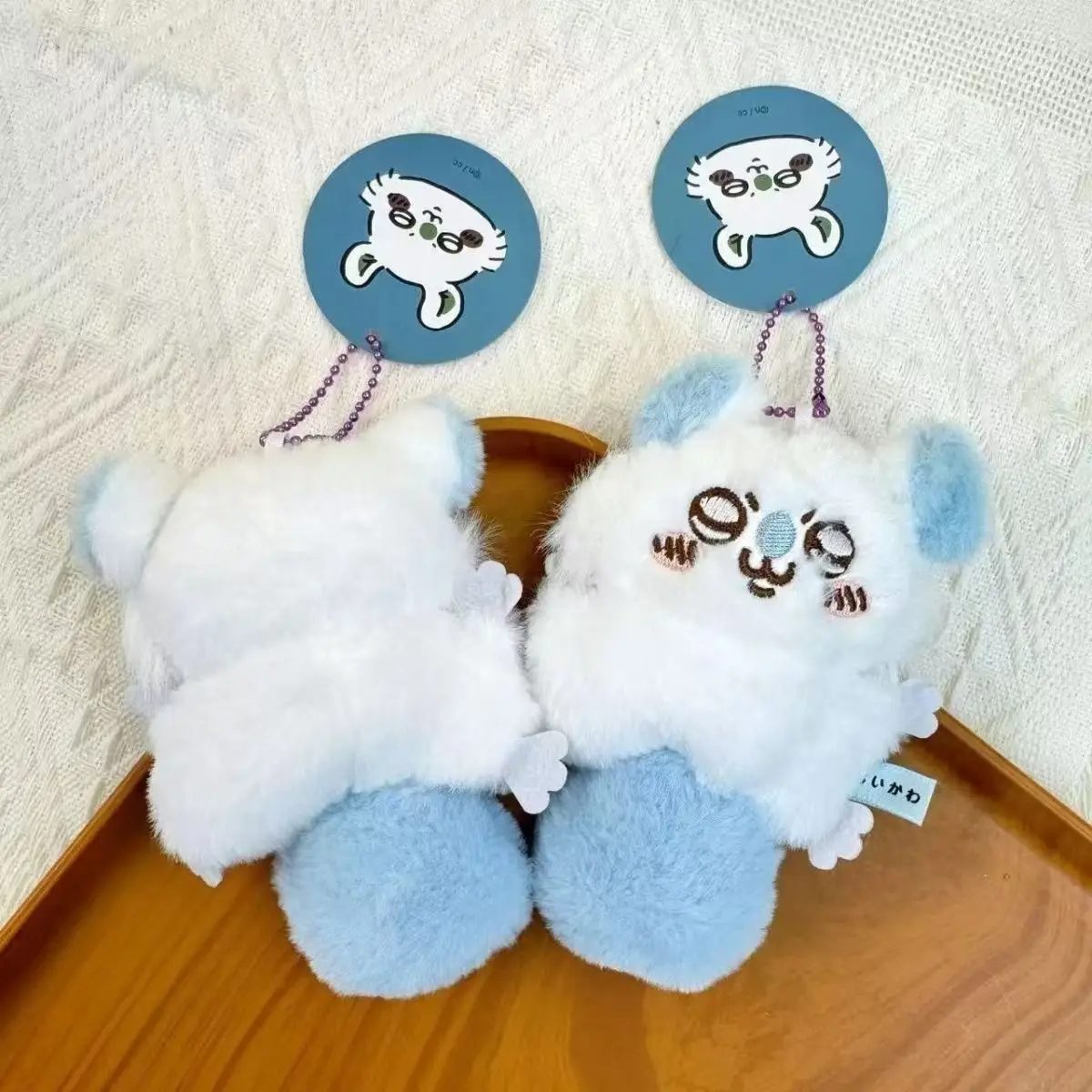 Kawaii Chiikawa Momonga Flying Squirrel Plush Keychain Cute Fluffy Stuffed Toy Bag Pendant Soft Anime Bag Charm Gift for Fans